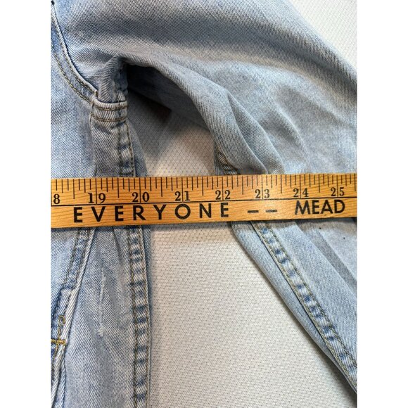 Eternity BC/AD Mens Rad Jean Jacket Stretch Denim Size Small Blue Long Sleeve - Picture 8 of 11